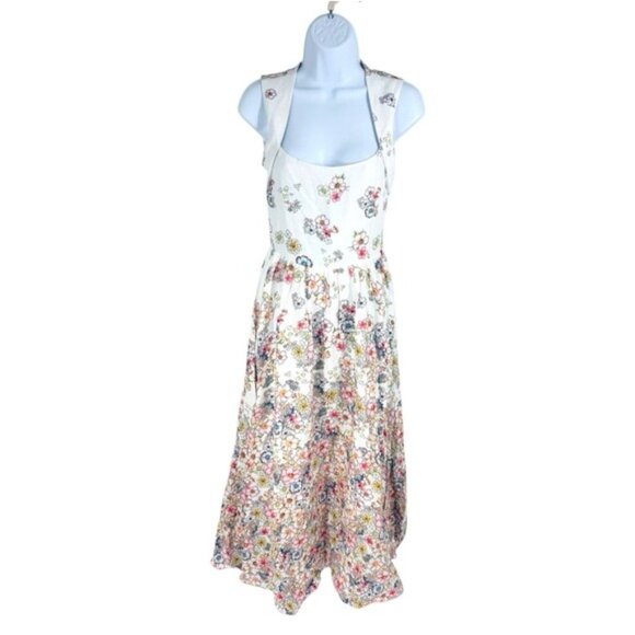 Gül Hürgel Pesco Floral Linen Midi Dress NWT Size M - Picture 2 of 10